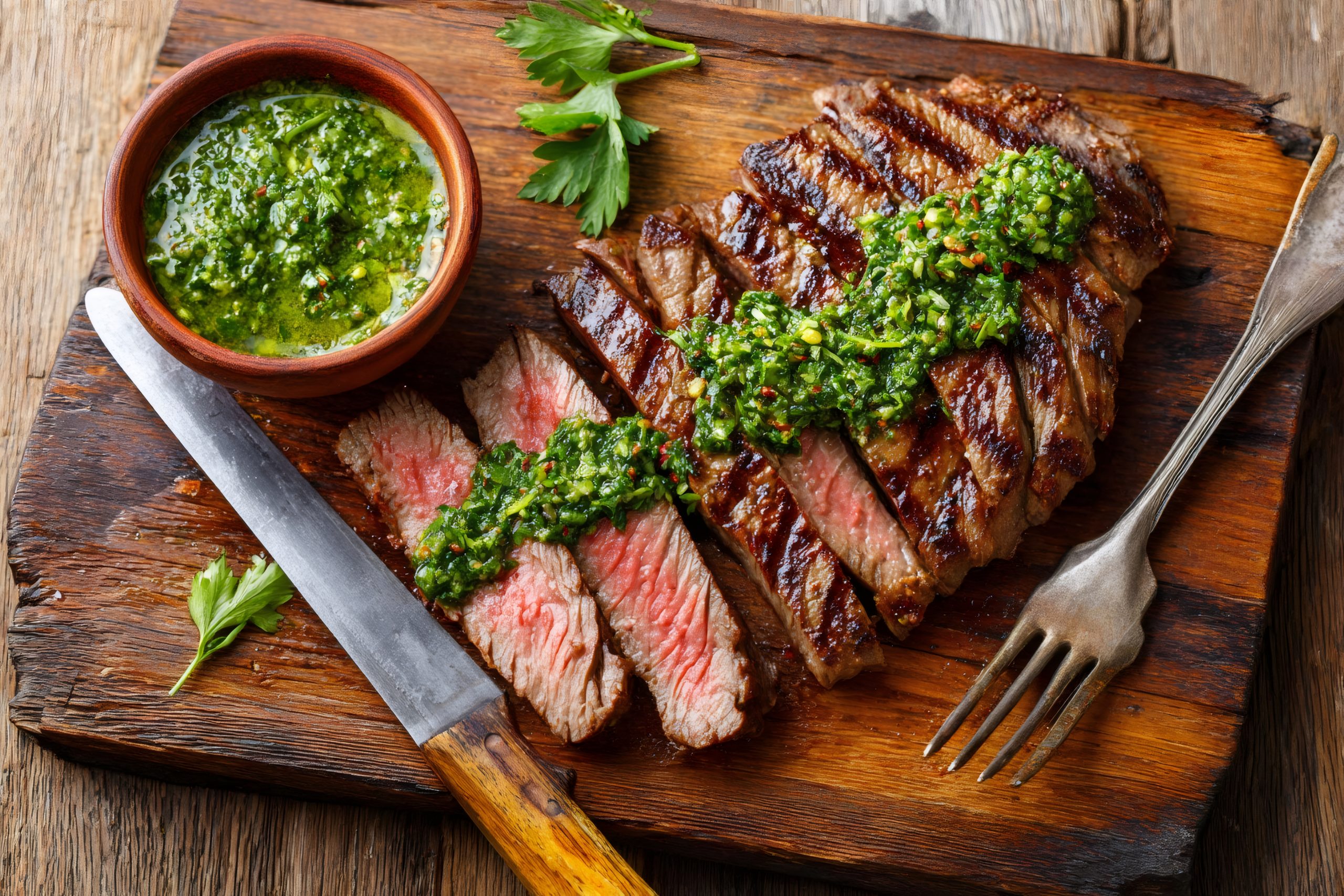 Skirt Steak with Chimichurri Sauce