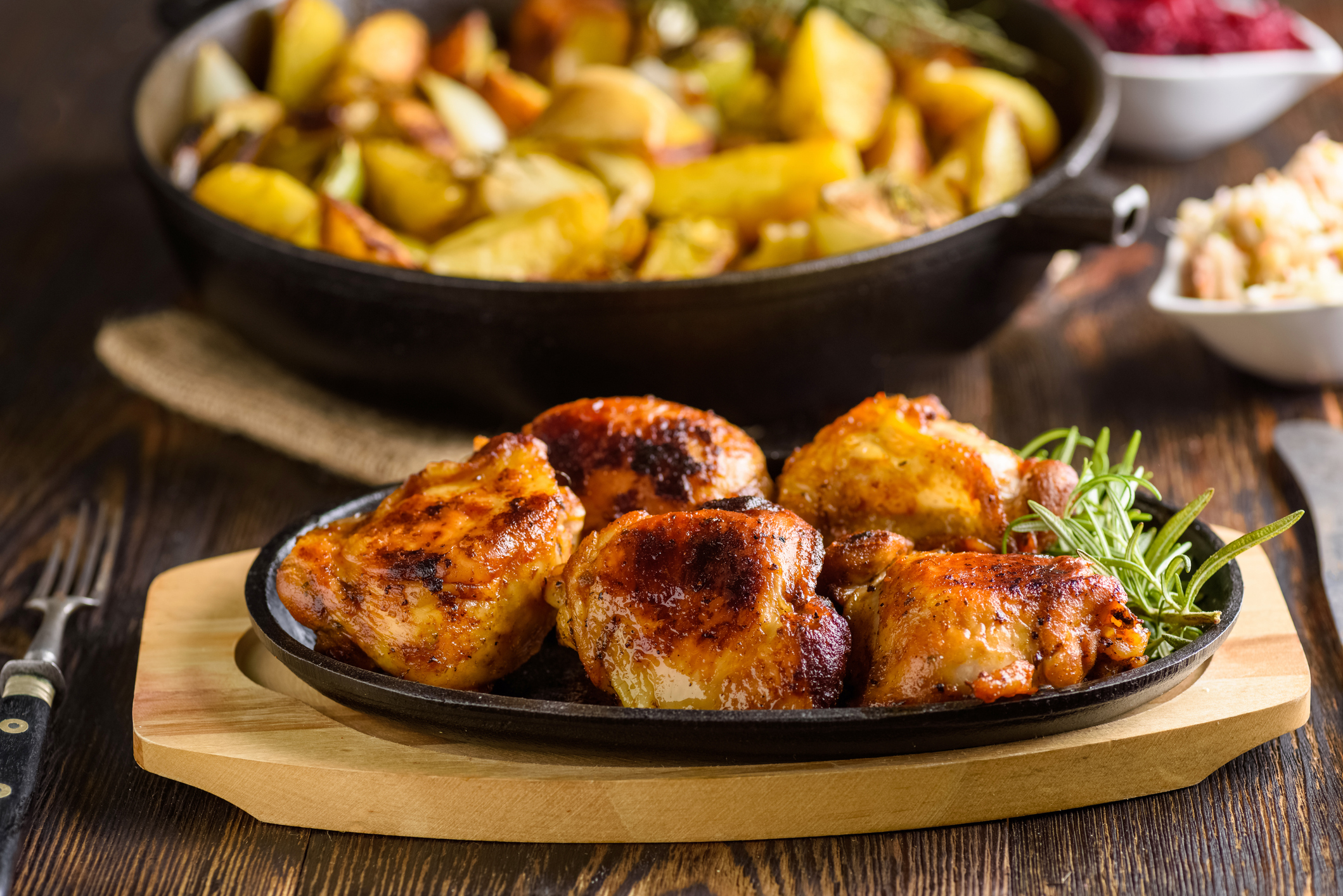 “Grilled” Honey Butter Chicken and Potatoes