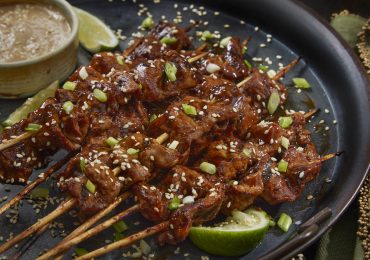 Pork Kebabs with Brazil Nuts