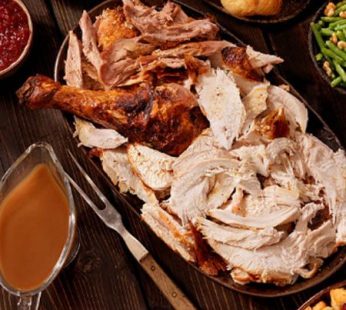 26-28 lb Turkey, Cooked & Carved