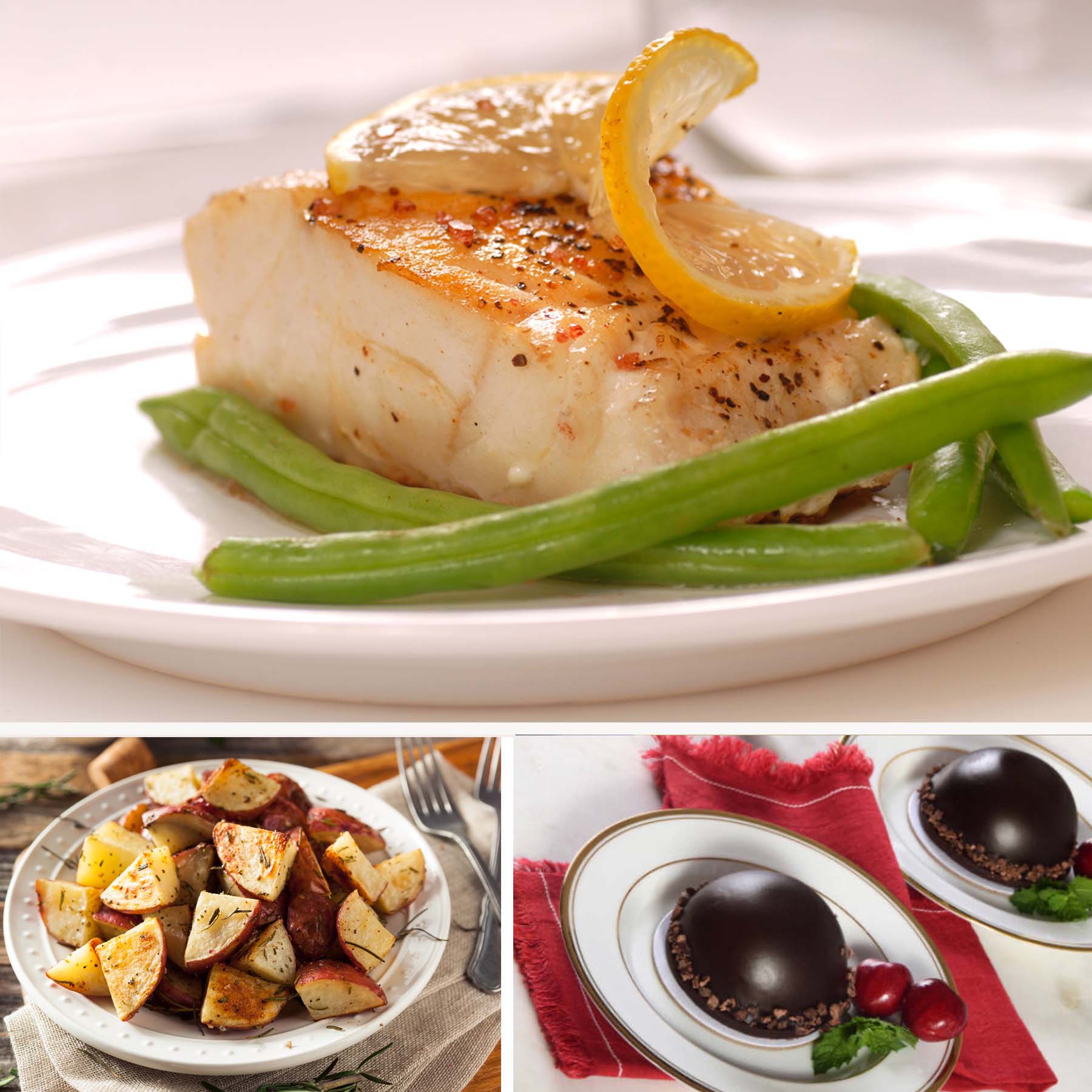 Chilean Sea Bass Dinner for 1 w/ Chocolate Mousse