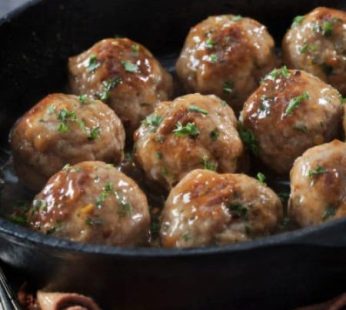 Guinness-Glaxed Meatballs for 10-12