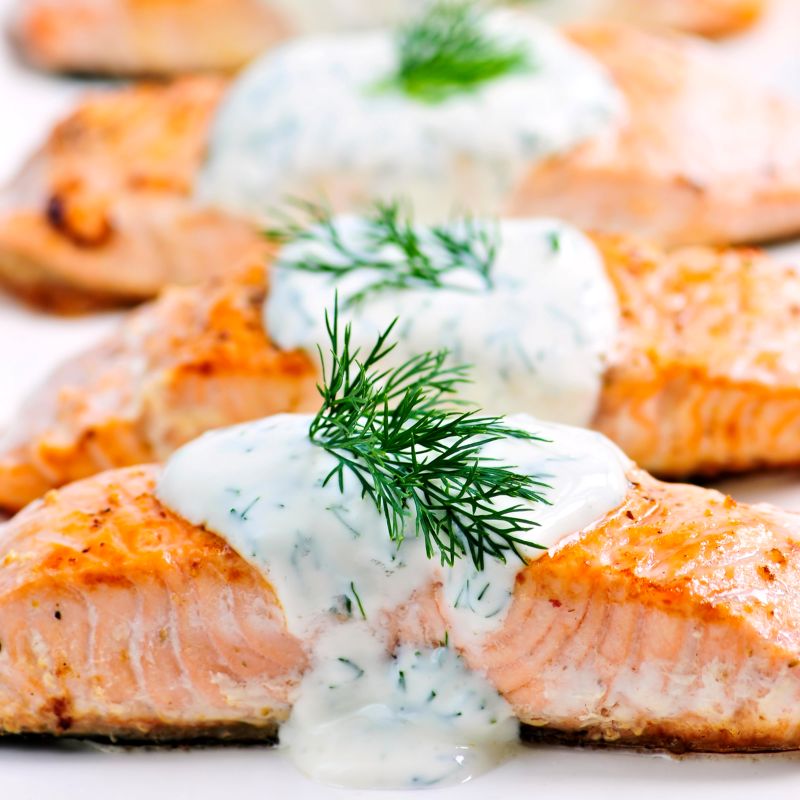 Salmon Dinner w/ Dill Sauce for 4-6