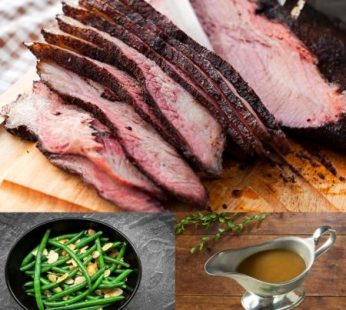 Beef Brisket Dinner w / Gravy for 4-6