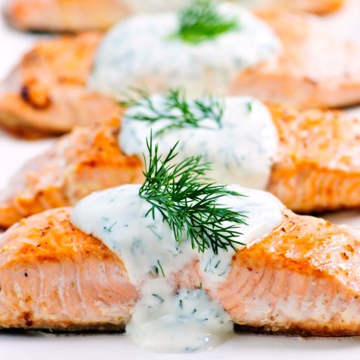 Salmon Dinner w/ Dill Sauce for 10-12
