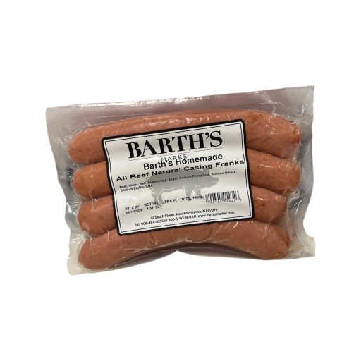 Frankfurters, All Beef, Natural Casing Hot Dogs