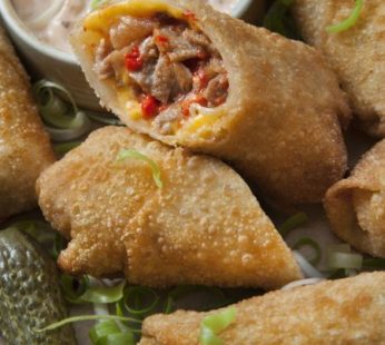 Cheesesteak Eggroll Appetizer for 10-12