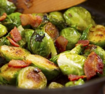 Brussels Sprouts w/ Bacon for 10-12