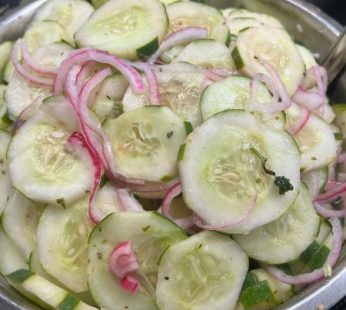 Cucumber & Red Salad for 10-12